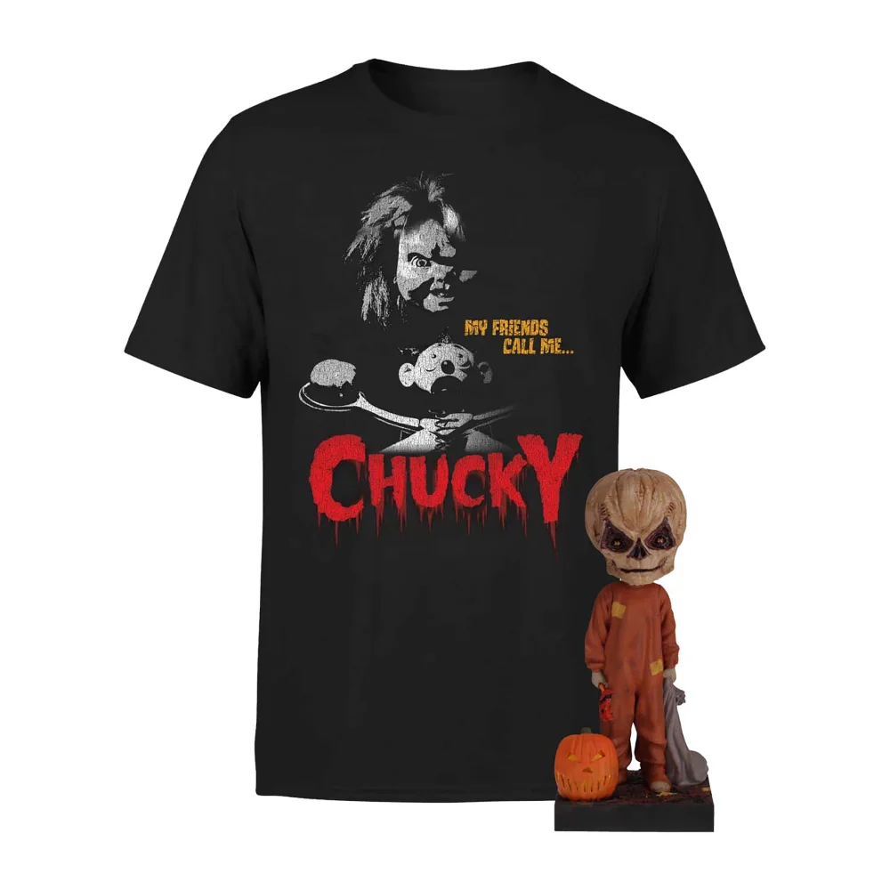 Royal Bobbles Trick or Treat Sam Unmasked Bobblehead & T-Shirt Bundle - Zavvi Exclusive - XXL Image 1