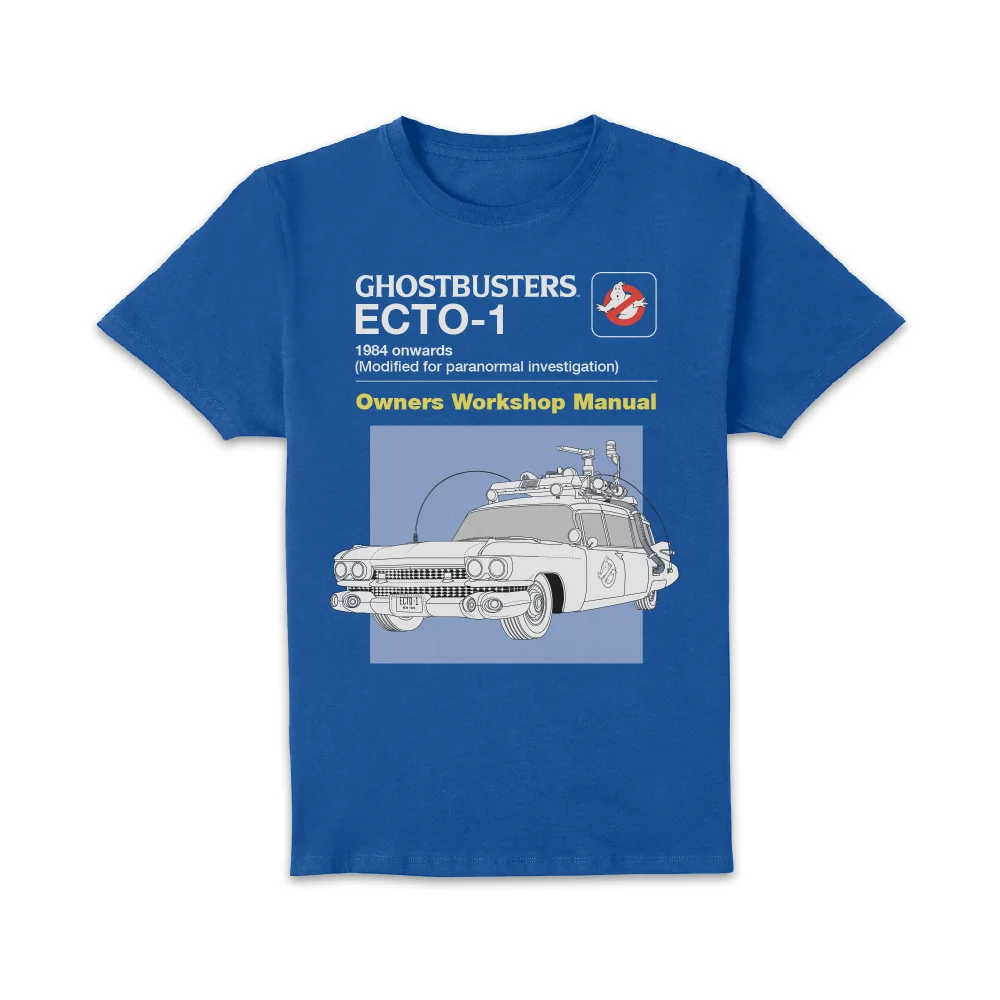 Ghostbusters Ecto-1 User Manual Unisex T-Shirt - Blue - S Image 1