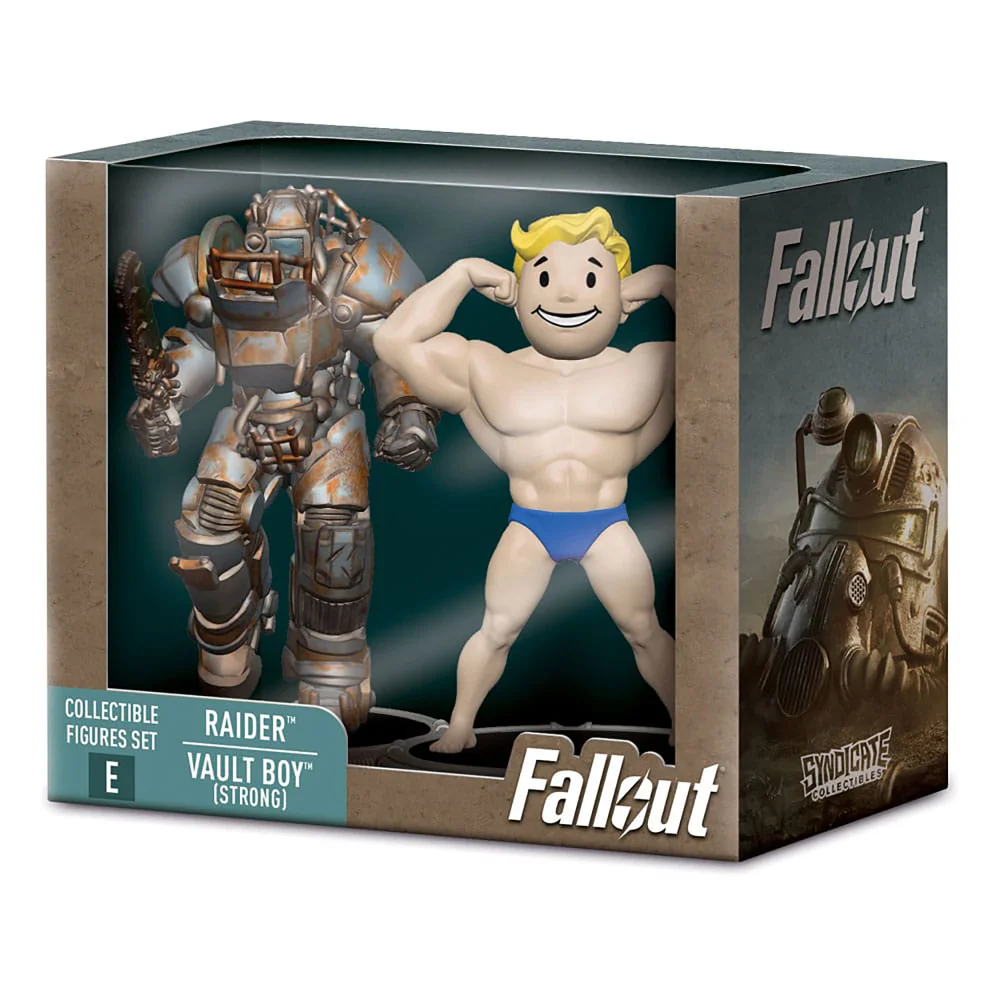 Fallout Mini Figures 2-Pack Set E Raider & Vault Boy (Strong) 7 cm Image 1