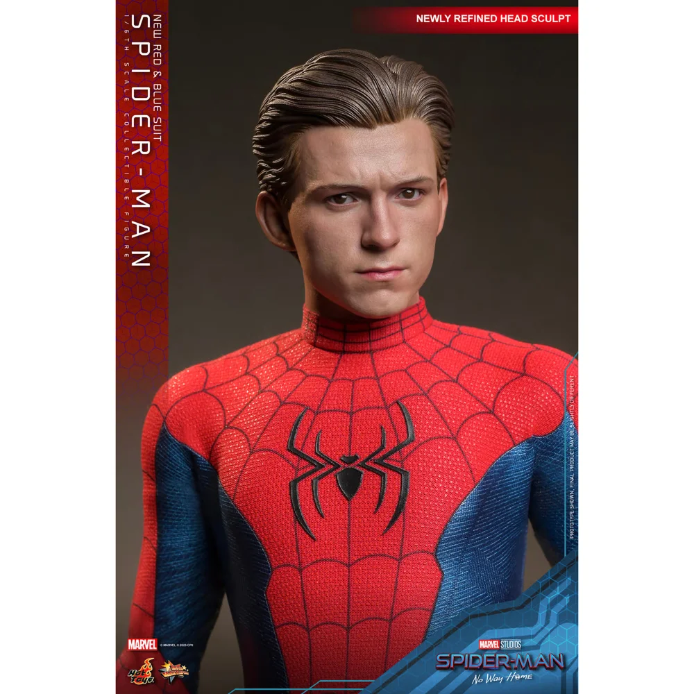 Hot Toys 1:6 Scale Marvel Spider-Man: No Way Home Spider-Man New Red And Blue Suit Statue Image 1