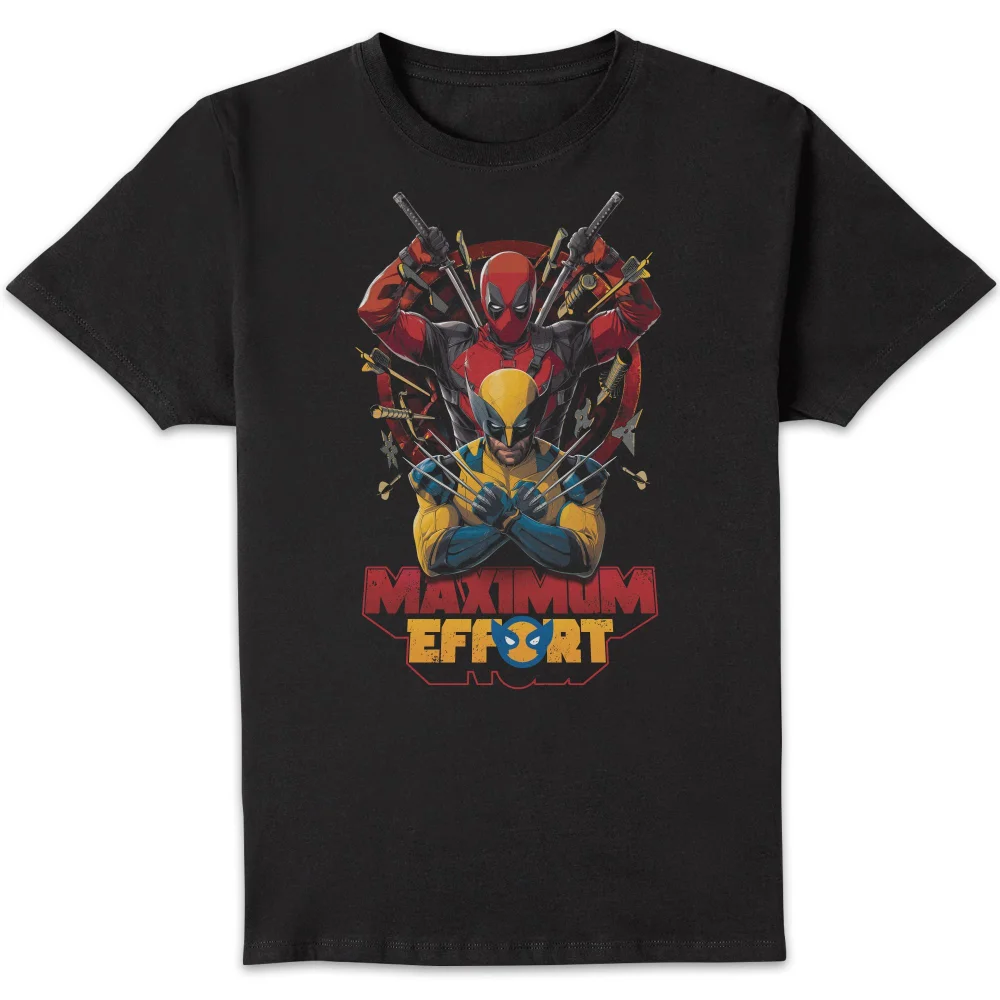 Deadpool & Wolverine Maximum Effort Unisex T-Shirt - Black - XS Image 1