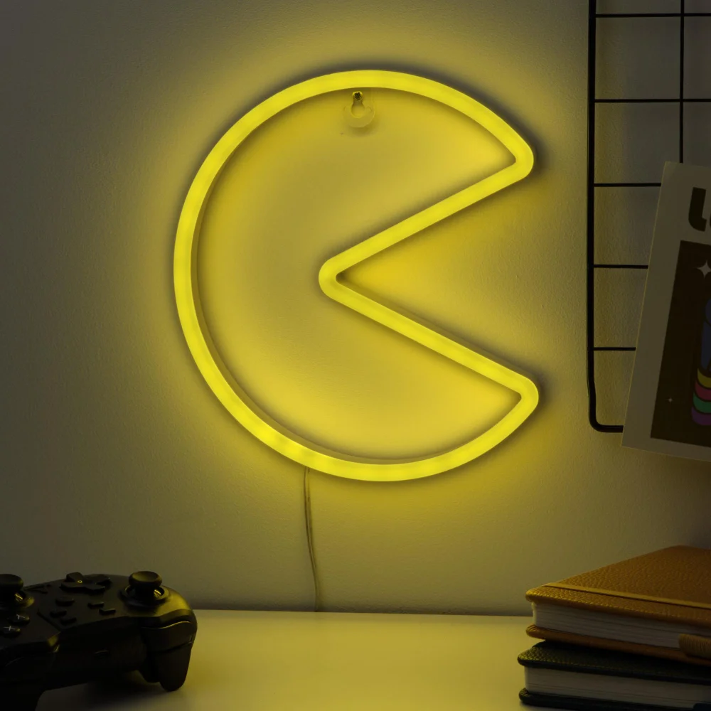 Pac Man Wall Mountable LED Neon Light Image 1