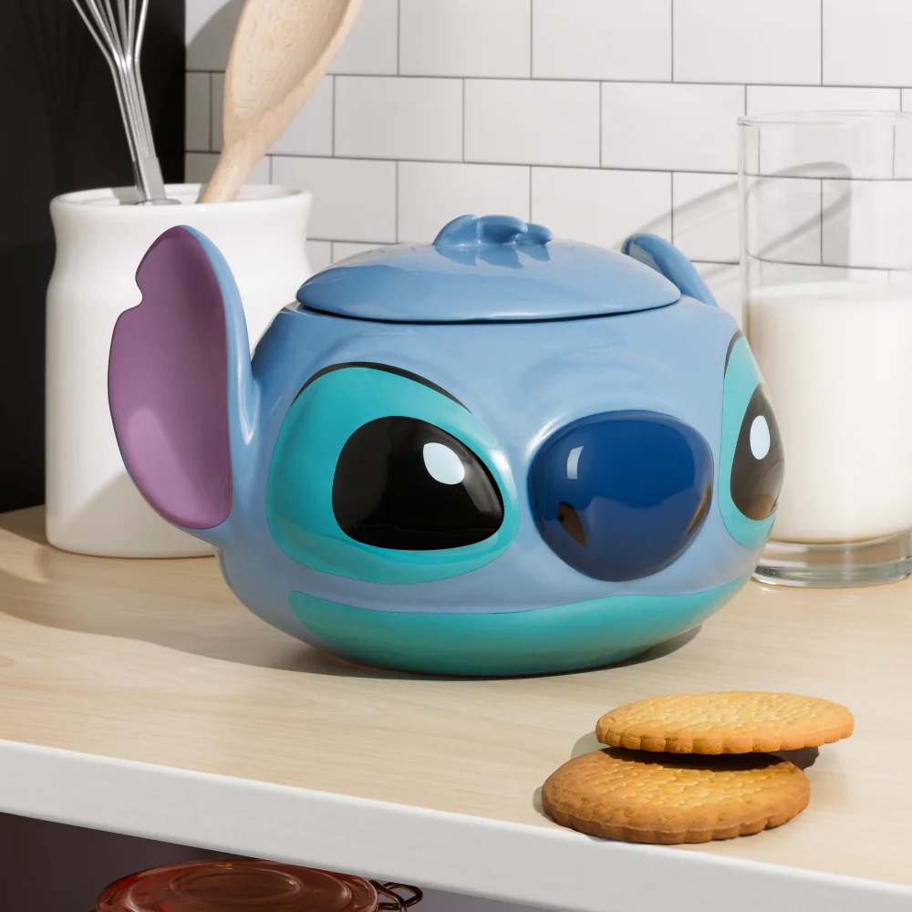Stitch Shaped Cookie Jar Image 1
