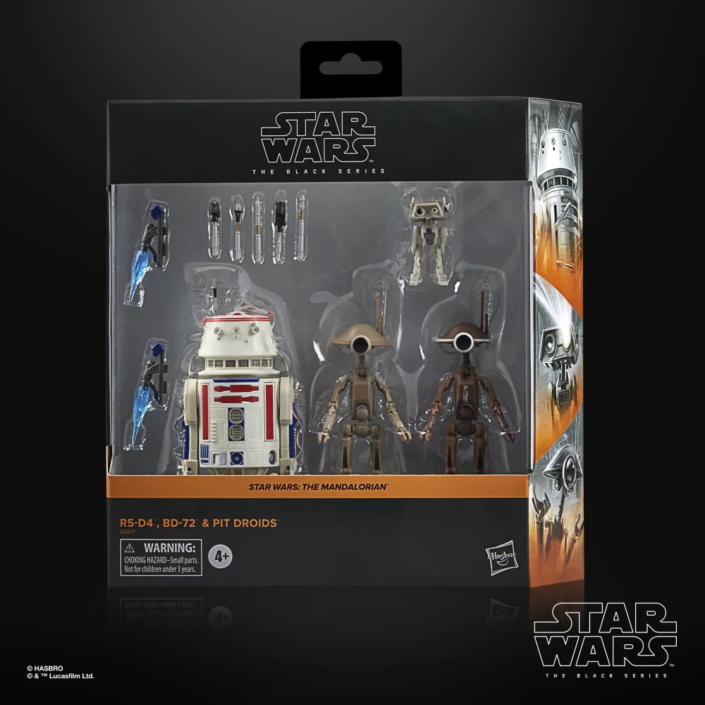 Hasbro Star Wars The Black Series R5-D4, BD-72 & Pit Droids Collectible Action Figures (6”) Image 1