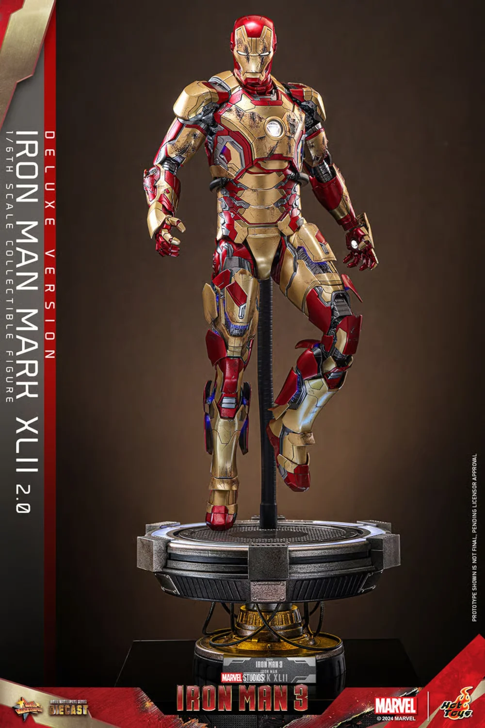 Hot Toys Marvel 1:6 Scale Iron Man Mark XLII 2.0 Deluxe Edition Statue Image 1