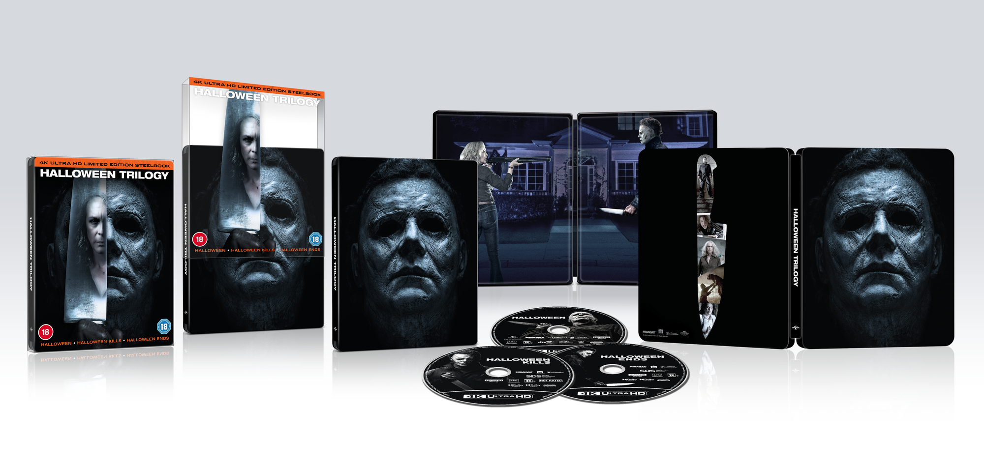 Halloween Trilogy UK Exclusive 4K Ultra HD Steelbook (With Acetate O-Card) Image 1