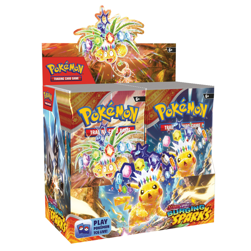 Pokmon TCG: Scarlet & Violet 8 Surging Sparks Booster CDU (36 Packs) | Zavvi UK Pokmon TCG: Scarlet & Violet 8 Surging Sparks Booster CDU (36 Packs) | Zavvi UK