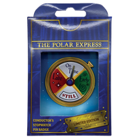 The Polar Express Conductor's Stopwatch Spinning Pin Badge