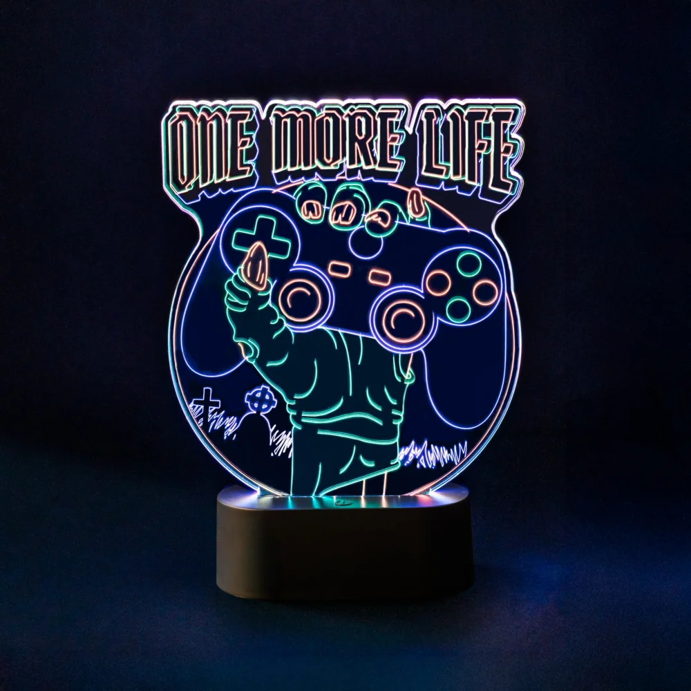 Gameration One More Life Led Table Lamp Image 1