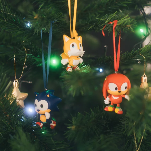 Sonic The Hedgehog Set Of 3 Christmas Ornaments
