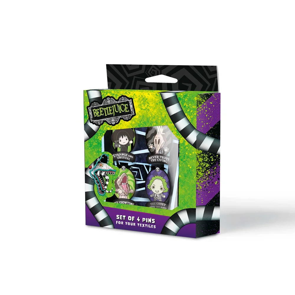 Beetlejuice Set Of 4 Pins Image 1