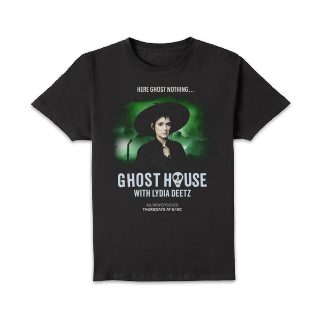 Beetlejuice Ghost House With Lydia Deetz Unisex T-Shirt - Black