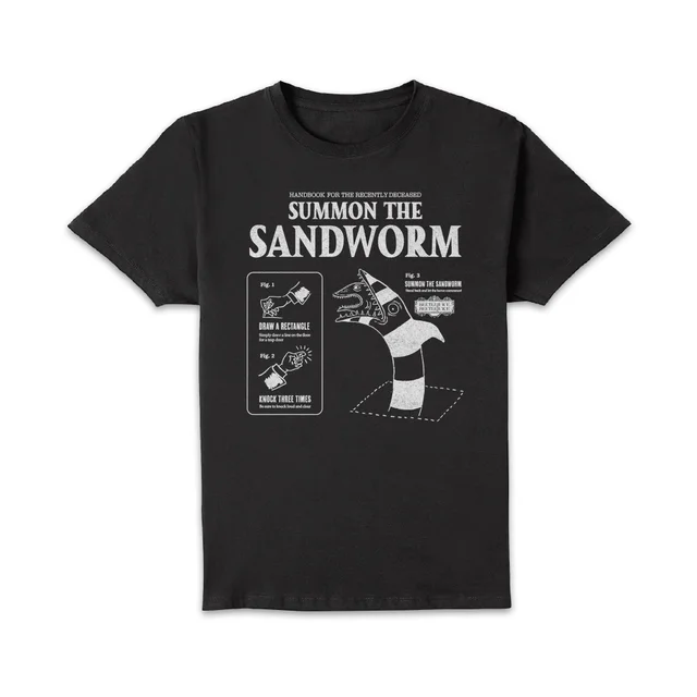 Beetlejuice Sandworm Instructional Unisex T-Shirt - Black