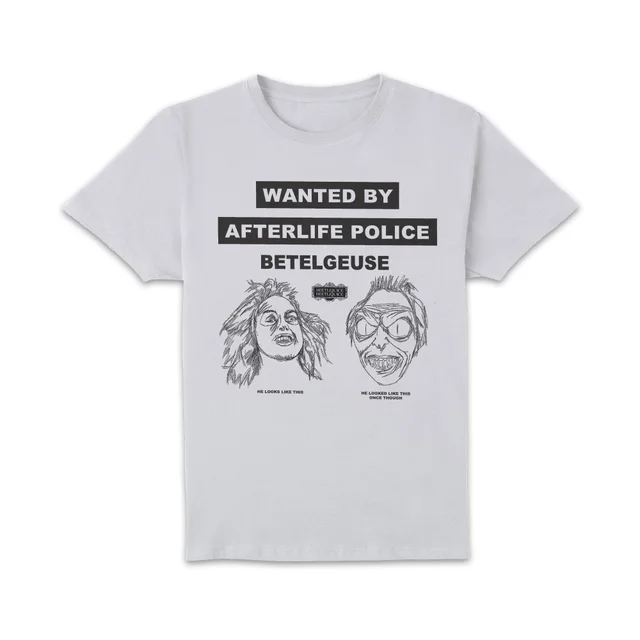Beetlejuice Wanted Poster Unisex T-Shirt - White