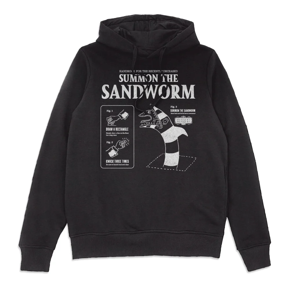 Beetlejuice Sandworm Instructional Hoodie - Black - S Image 1