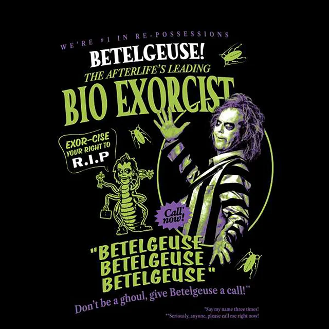 Beetlejuice Bio Exorcist Unisex T-Shirt - Black