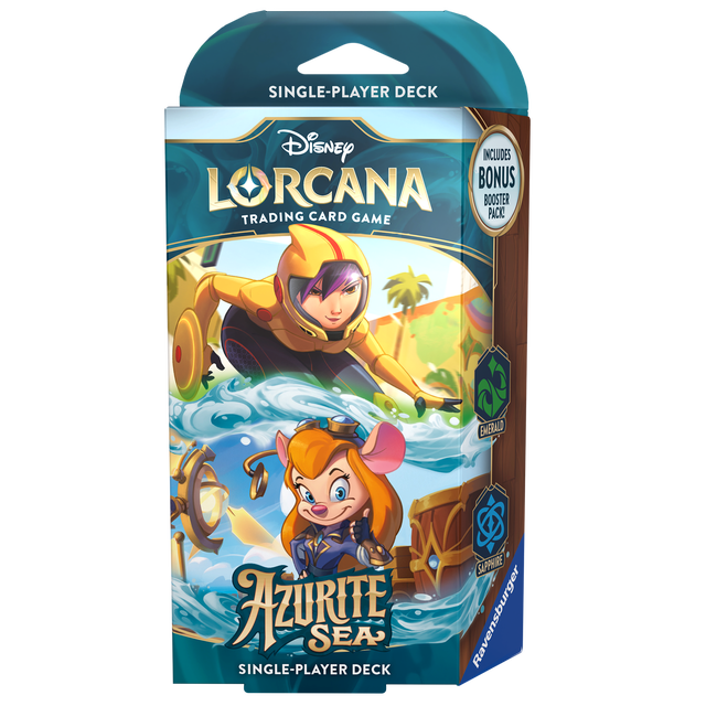 Disney Lorcana Trading Card Game Azurite Sea Emerald & Sapphire Starter Deck