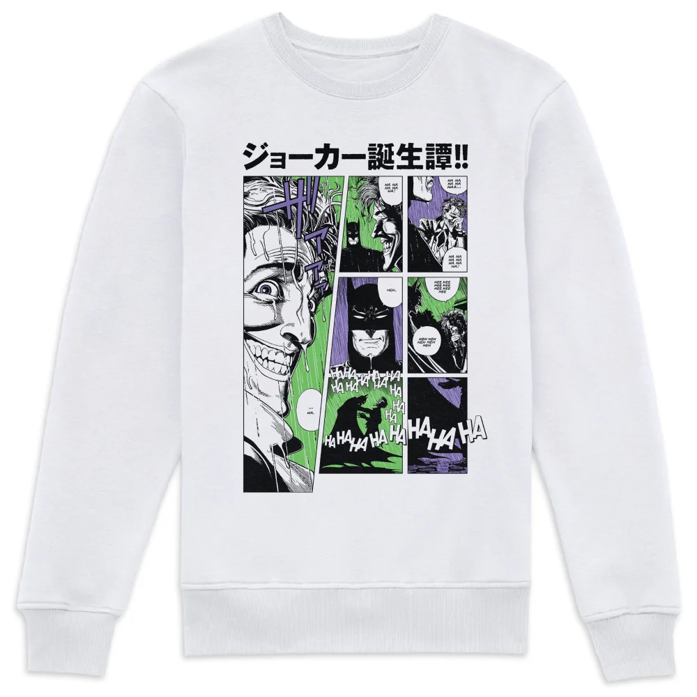 Joker Manga-ha-ha Sweatshirt - White - XS - White Image 1