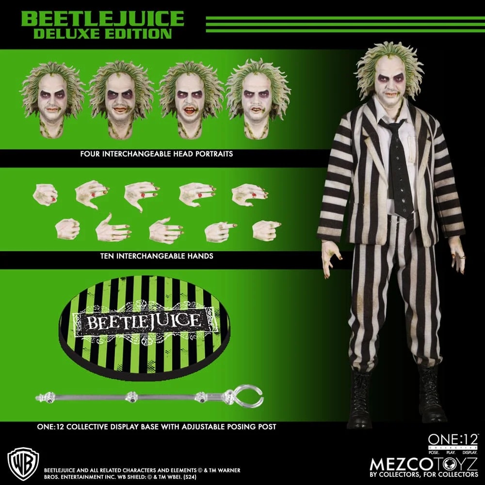 Mezco One:12 Collective Beetlejuice ( 1988 ) Deluxe Edition Action Figure Image 1