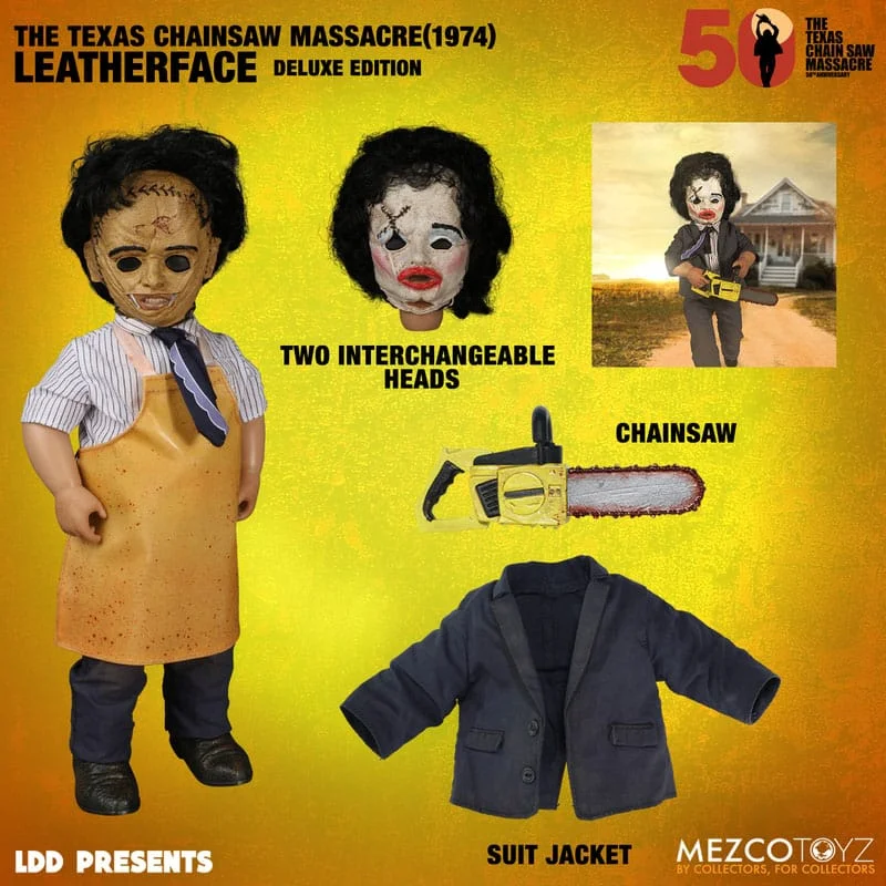 Mezco Living Dead Dolls Presents Texas Chainsaw Massacre (1974) Leatherface Deluxe Edition 10.5" Tall Image 1