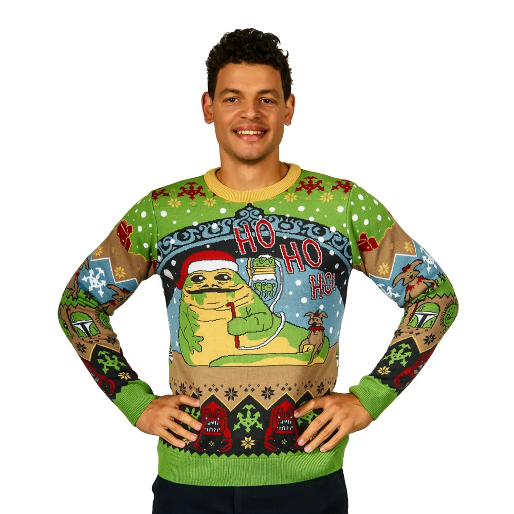 Star Wars Jabba the Hutt Knitted Christmas Jumper - M Image 1