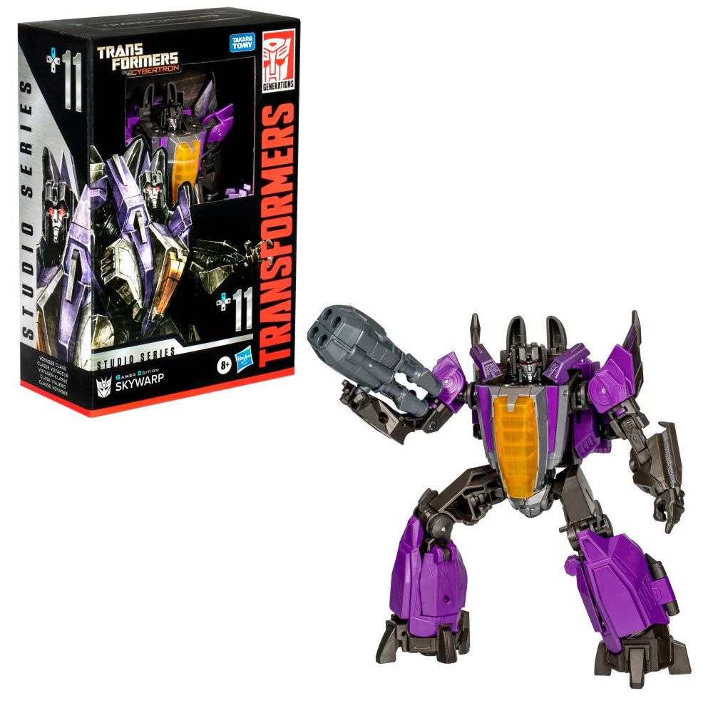 Transformers Studio Series Voyager Class Transformers: War for Cybertron 11 Gamer Edition Skywarp 6.5” Action Figure, 8+ Image 1