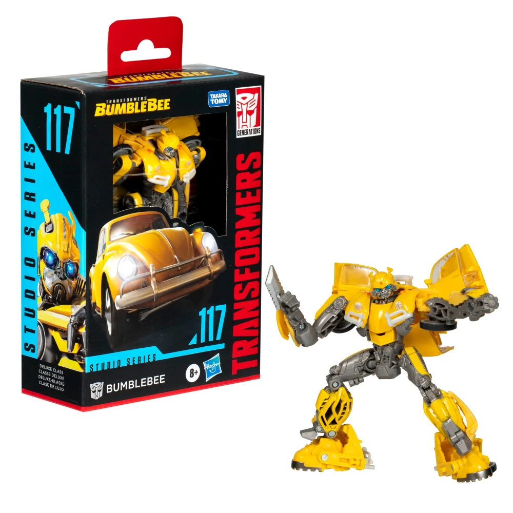 Hasbro Transformers Studio Series Deluxe Class Transformers: Bumblebee 117 Bumblebee 4.5” Action Figure, 8+ Image 1