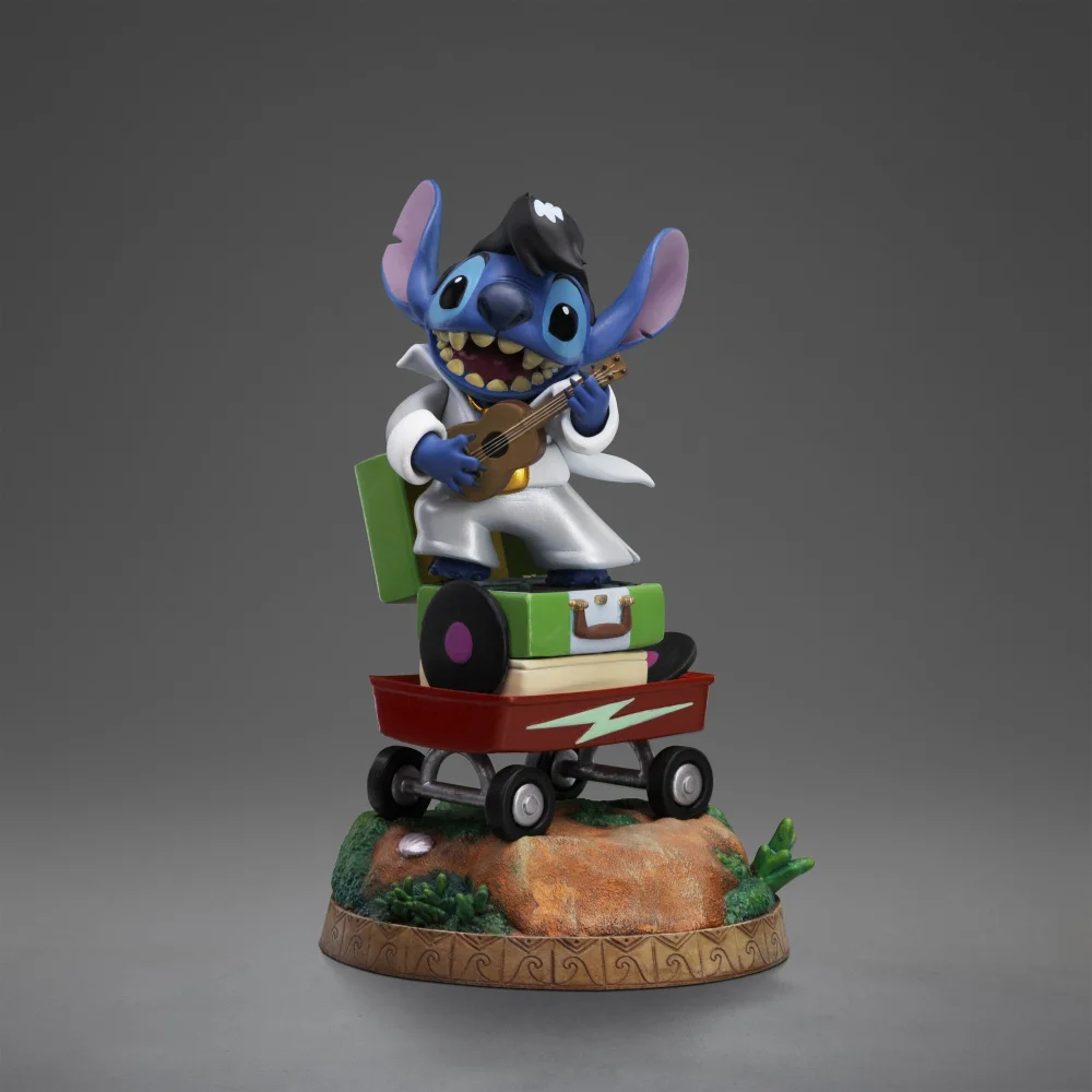 Iron Studios Disney Classics Stitch King of Rock Art Scale 1/10 Statue Image 1