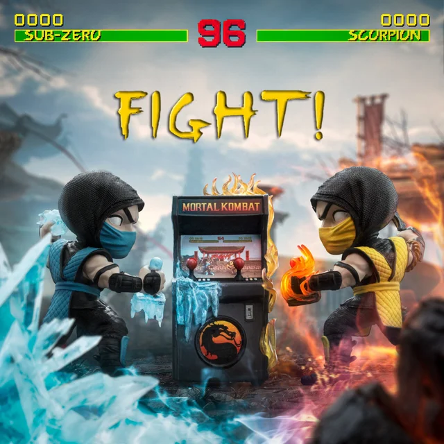 Iron Studios Mortal Kombat Scorpion vs Subzero Arcade Set MiniCo Figure