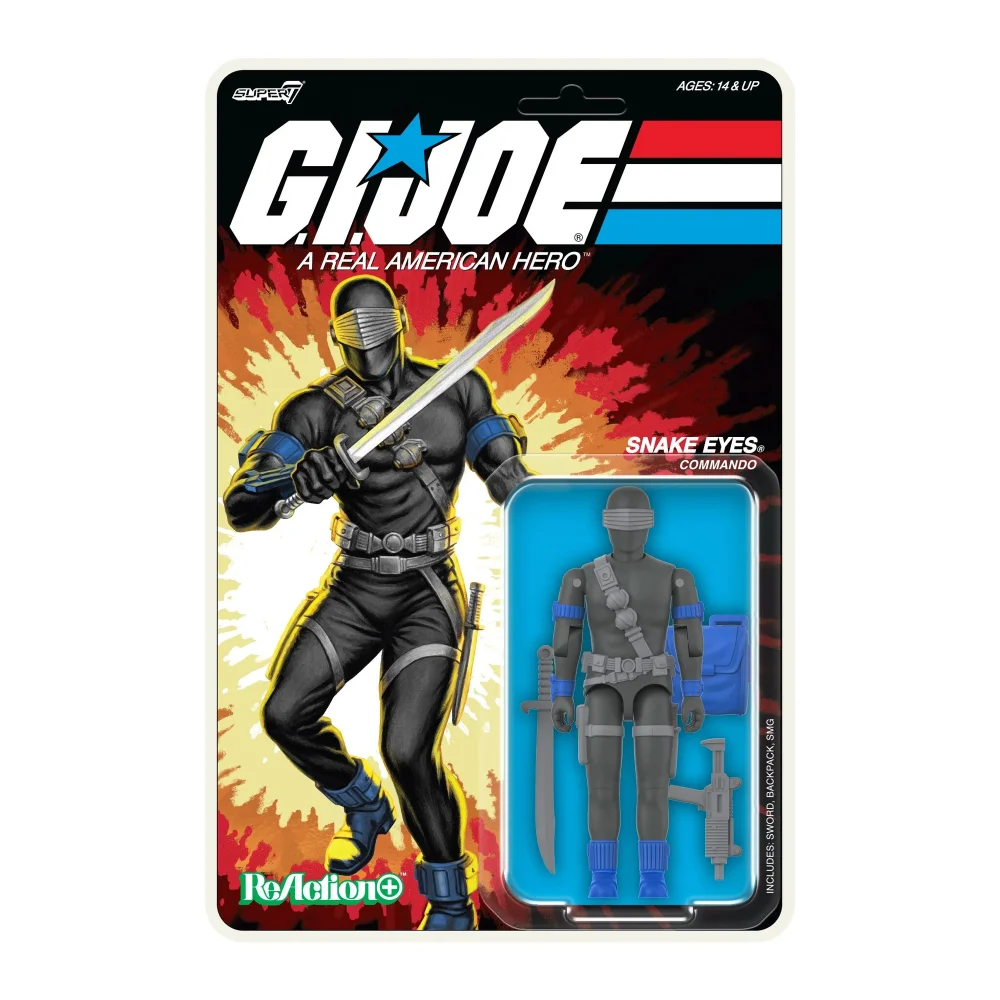 Super7 G.I. Joe ReAction+ Wave 1 - Snake Eyes (Comic) Action Figure Image 1