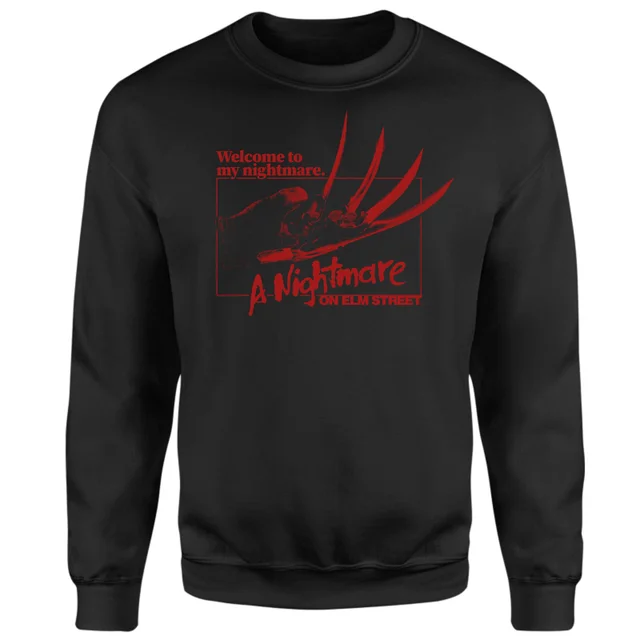 A Nightmare On Elm Street Welcome To My Nightmare Sweatshirt - Black