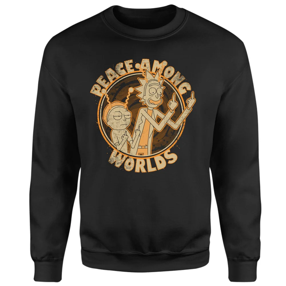 Rick and Morty Peace Among Worlds Sweatshirt - Black - XXL Image 1