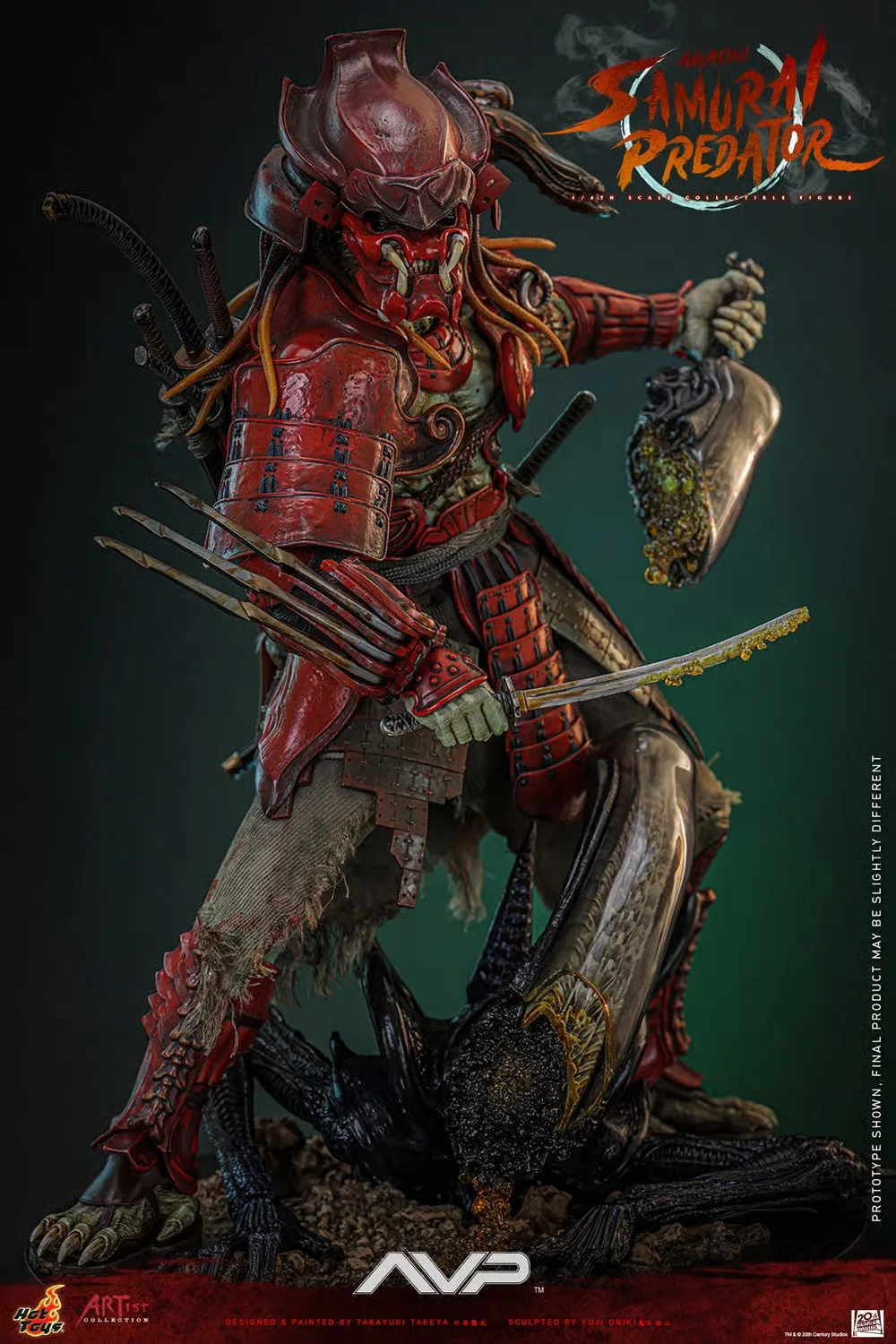 Hot Toys Akaoni Samurai Predator 1:6 Scale Collectible Figure Image 1