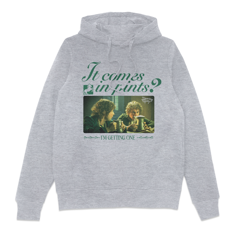 Lord Of The Rings It Comes In Pints Hoodie - Grey - XXL Image 1