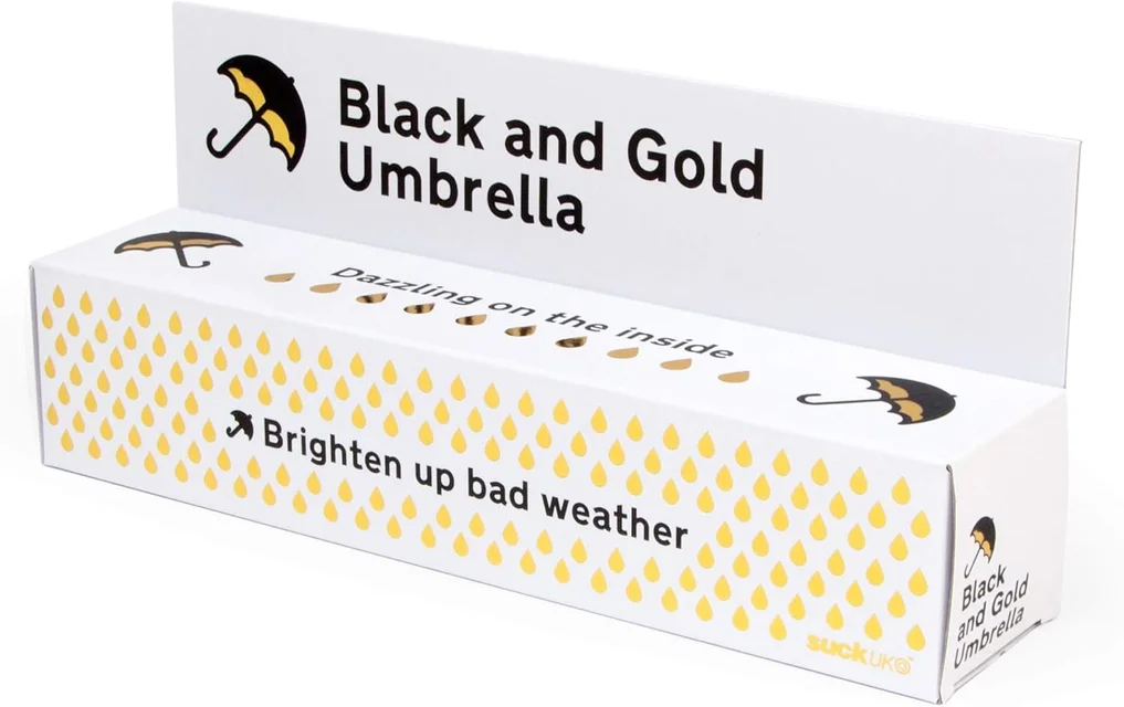 BLACK & GOLD UMBRELLA
