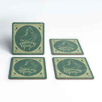 Lord Of The Rings The Prancing Pony Beer Mat Style Coaster Set