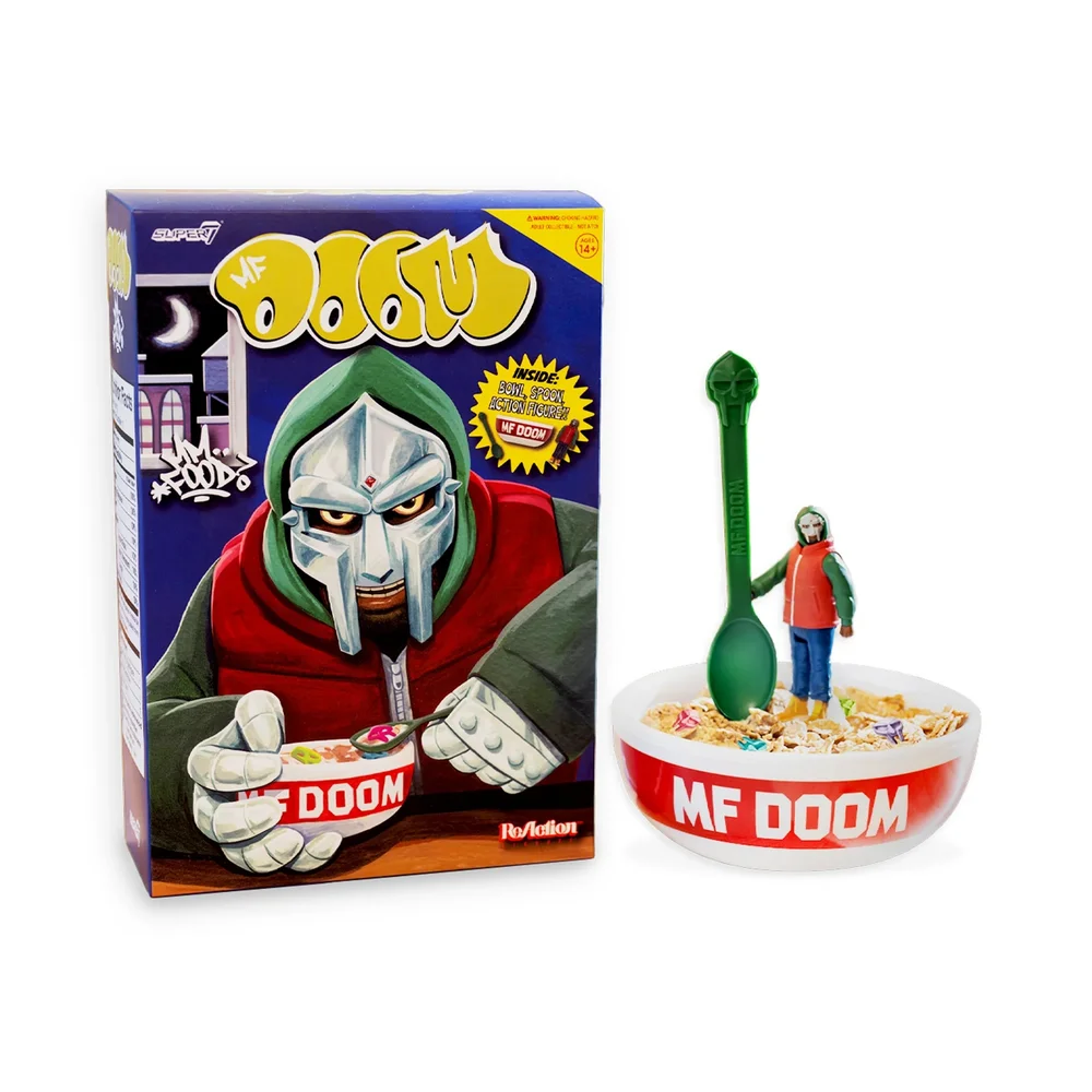 MF Doom X Super7 - MM..Food ReAction Figure & Cereal Bowl Set Image 1