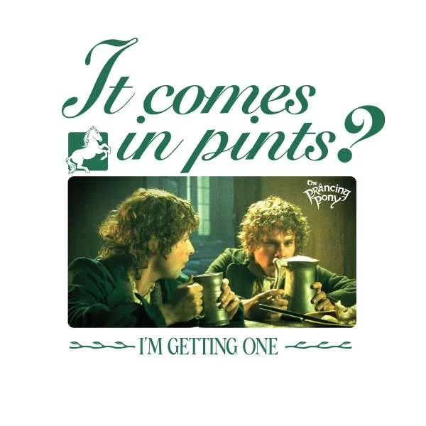 Lord Of The Rings It Comes In Pints Unisex T-Shirt - White