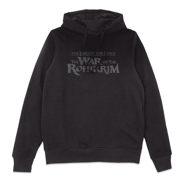 Lord Of The Rings The War of Rohirrim Textured Logo Hoodie - Black