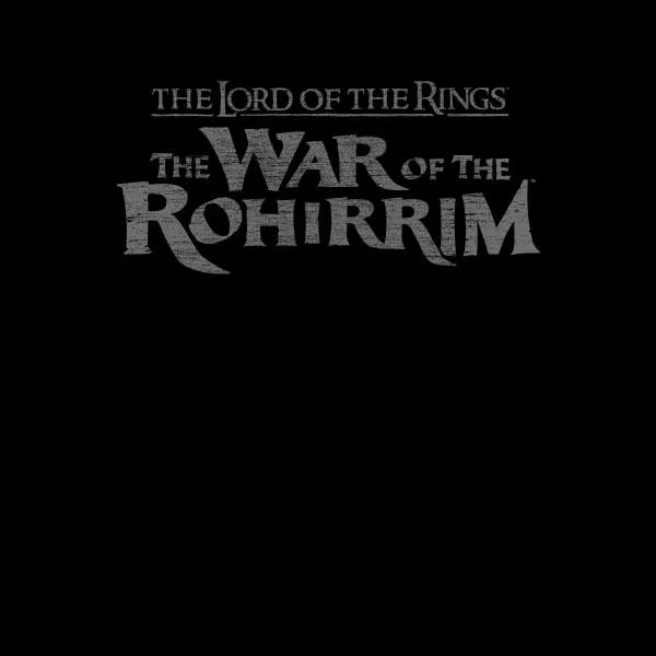 Lord Of The Rings The War of Rohirrim Textured Logo Hoodie - Black