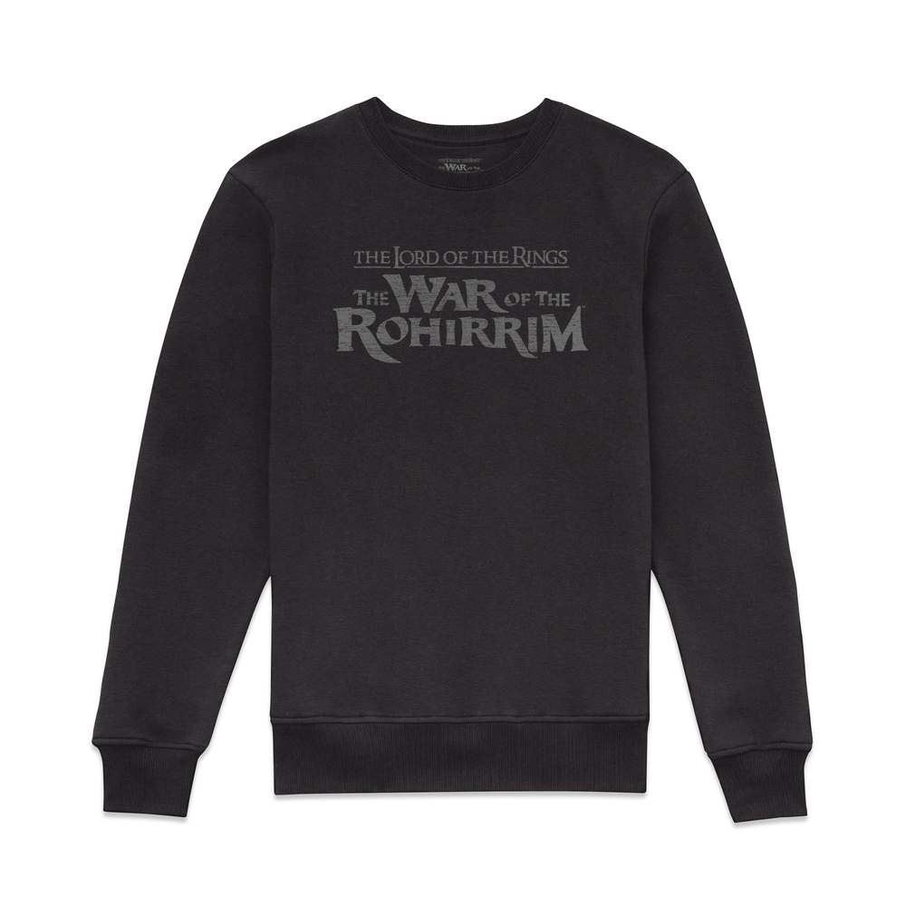 Lord Of The Rings The War of Rohirrim Textured Logo Sweatshirt - Black - 5XL Image 1