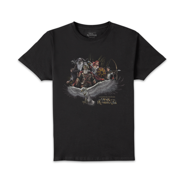 Lord Of The Rings The War of Rohirrim Cinematic Composition Unisex T-Shirt - Black