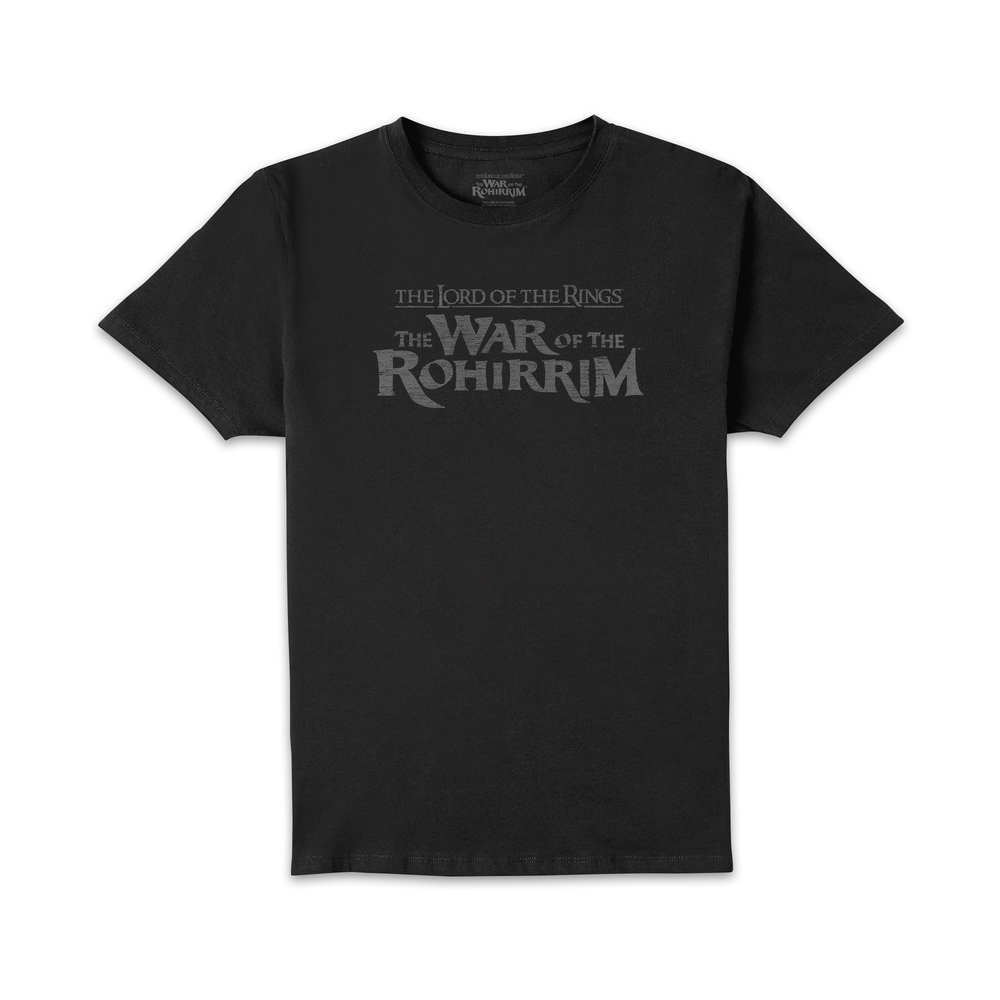 Lord Of The Rings The War of Rohirrim Textured Logo Unisex T-Shirt - Black - S Image 1
