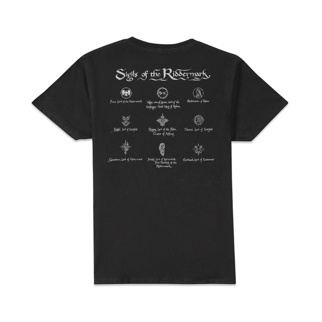Lord Of The Rings The War of Rohirrim Sigils Unisex T-Shirt - Black