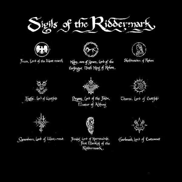 Lord Of The Rings The War of Rohirrim Sigils Unisex T-Shirt - Black