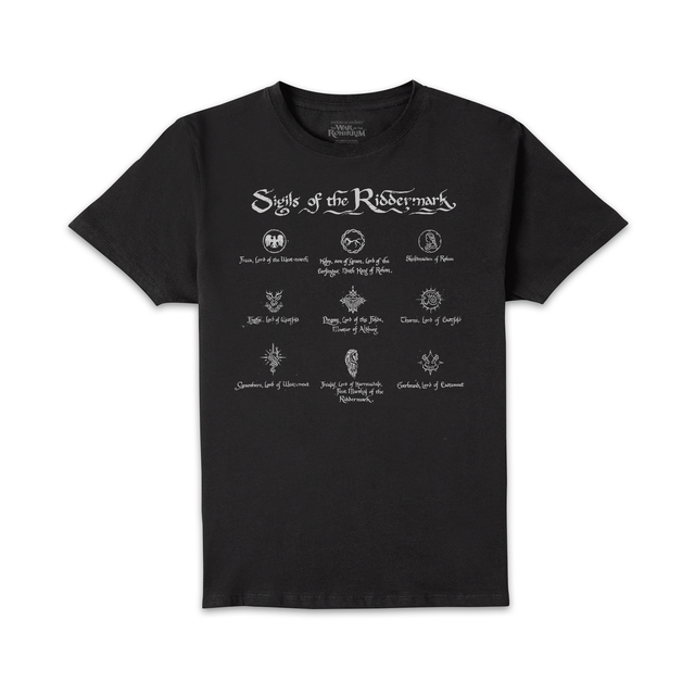 Lord Of The Rings The War of Rohirrim Sigils Unisex T-Shirt - Black