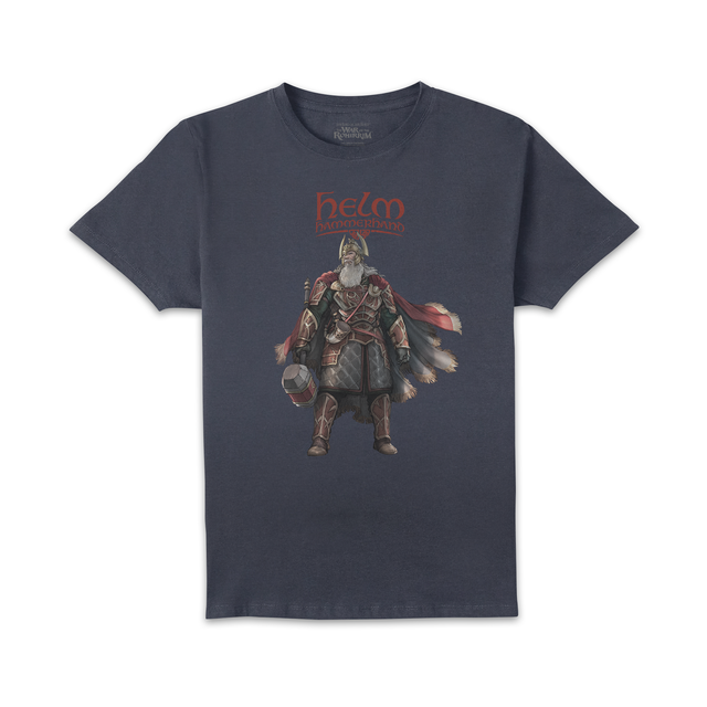 Lord Of The Rings The War of Rohirrim Helm Pose Unisex T-Shirt - Navy