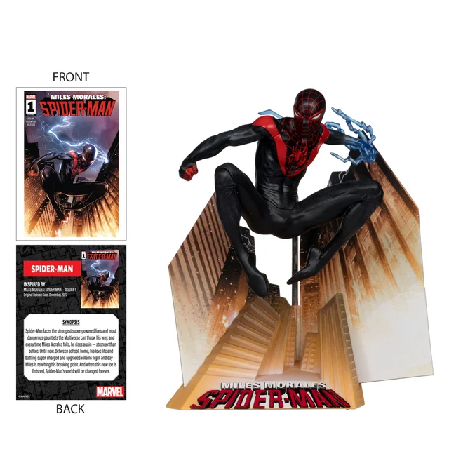 Marvel Spider-Man 1:10th Scale Collectible with Scene (Miles Morales: Spider-Man #1) McFarlane Toys
