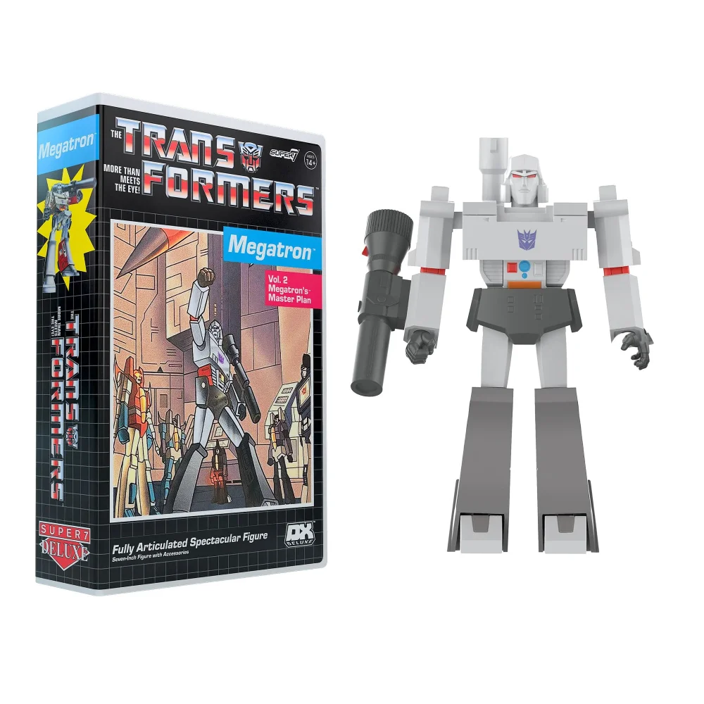 Super7 Transformers Megatron Deluxe Figure with VHS Style Packaging Image 1