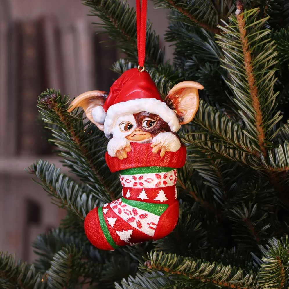 Gremlins Gizmo in Stocking Hanging Ornament 12cm Image 1